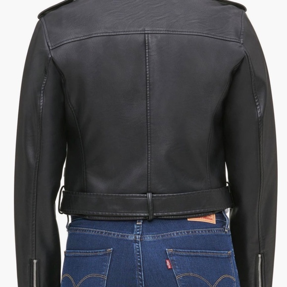 NWT Levi's – Faux Leather Belted Moto Jacket Small - Picture 2 of 10